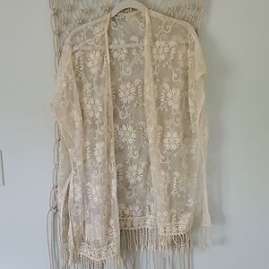 Floral lace cardigan